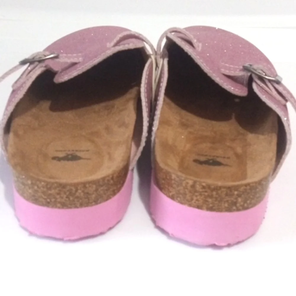 ROCKET DOG Pink Glitter Slide Sandals -  Mules - Girls Size 4 NWT
